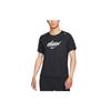 Sport Running Casual Crew Neck Short Sleeve T-Shirt Men Tops Black DA1169-010