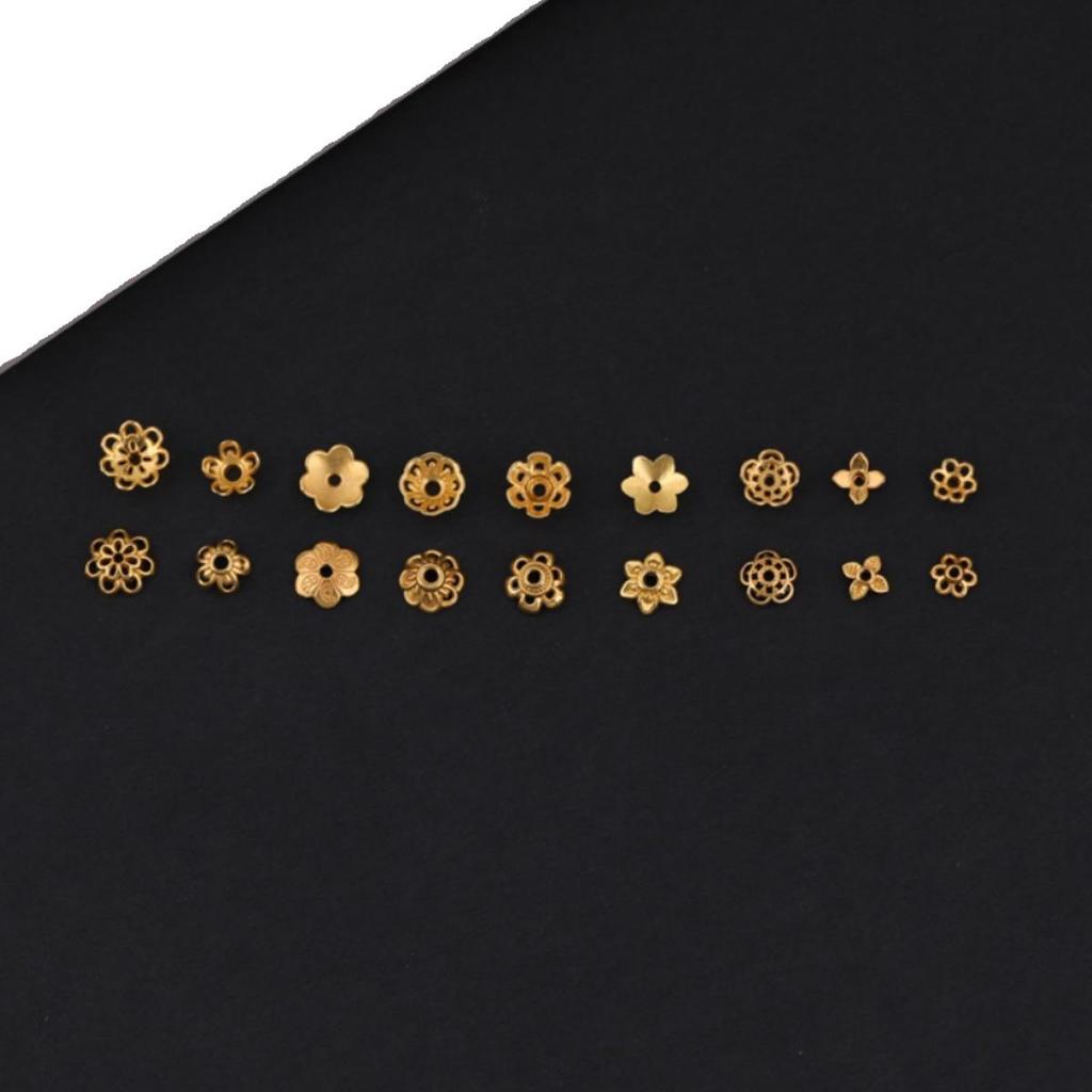 Золотые песчаные цветочные чашечки-разделители для изготовления украшений, ожерелий, браслетов