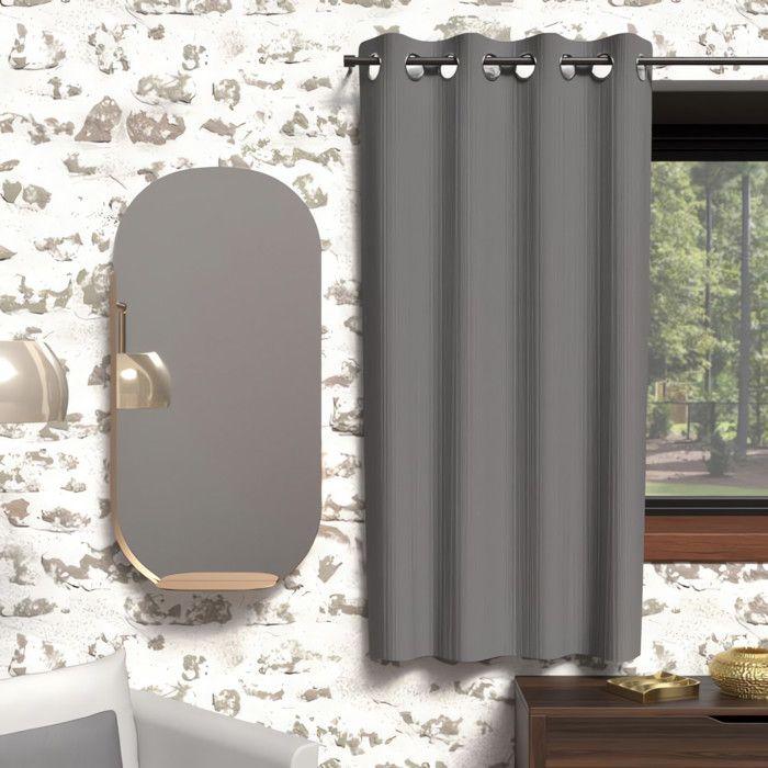 Blackout Curtain with Eyelets 135x180 Cm BOHEME Gray, by Soleil d'Ocre
