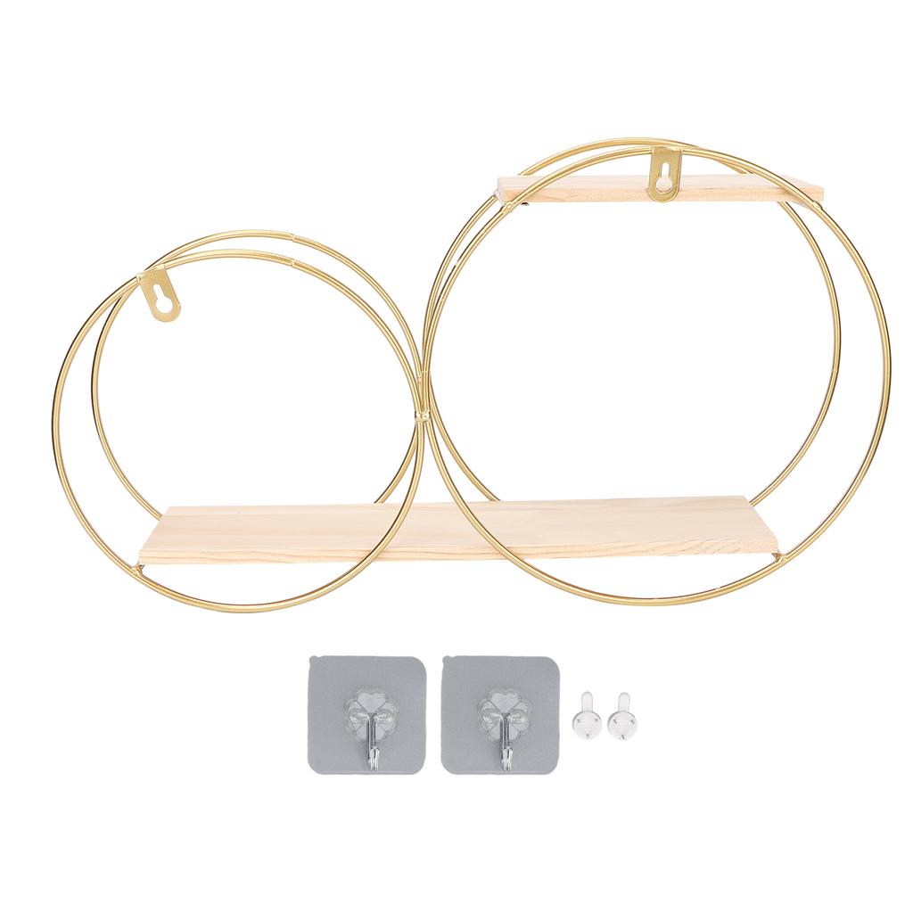 Настенная полка для хранения Металлическая круглая декоративная Настенный плавающий органайзер для ванной комнаты