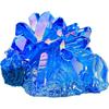 1pc Natural Stones Blue Crystals Halo Quartz Cluster, Enhance Energy Ornament, A Gift for Special Occasions,Home Decor Items