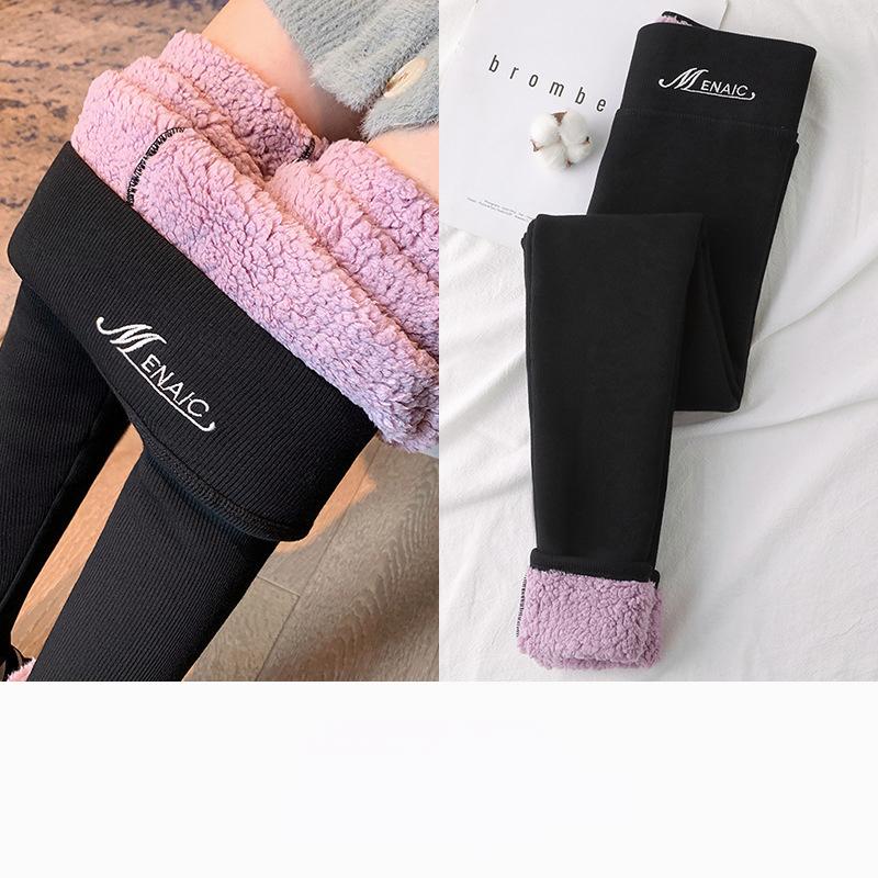 Женские флисовые леггинсы с высокой талией, осенне-зимние бархатные кашемировые толстые теплые хлопковые брюки, женские термоколготки, женские брюки