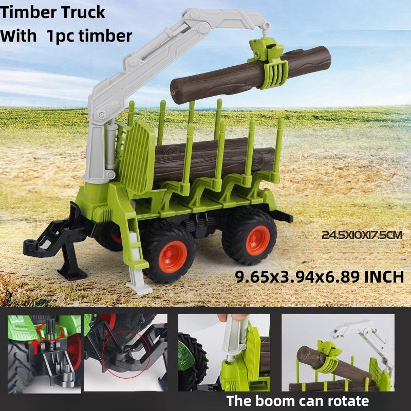 Крупномасштабные тракторные игрушки, DIY фермерский автомобильный игровой набор, игрушечный транспортный прицеп, инженерные подарки на день рождения