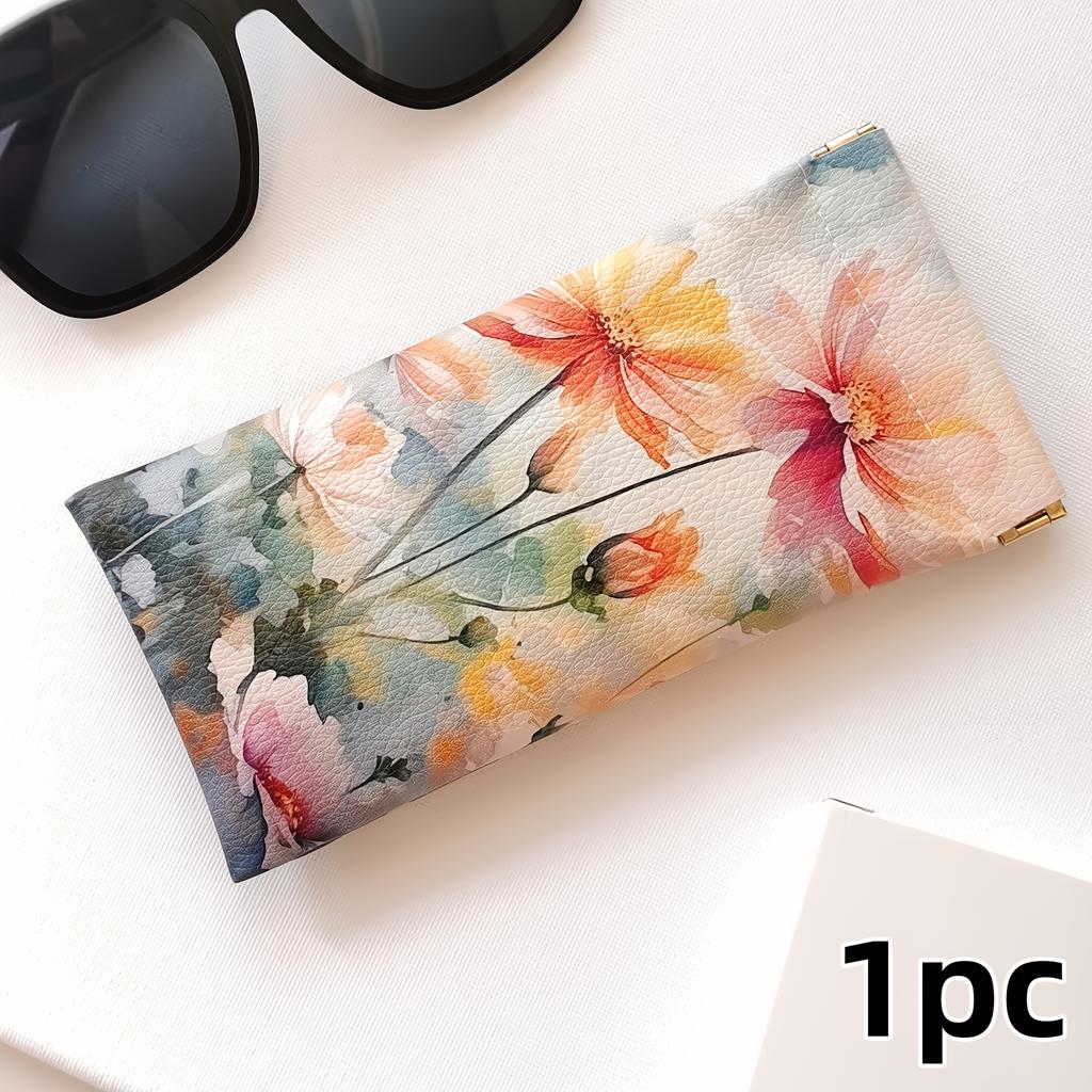1 шт. Чехол для очков, Чехол для очков из искусственной кожи, Водонепроницаемая коробка для очков, Сумка для хранения очков, Дорожные аксессуары для очков
