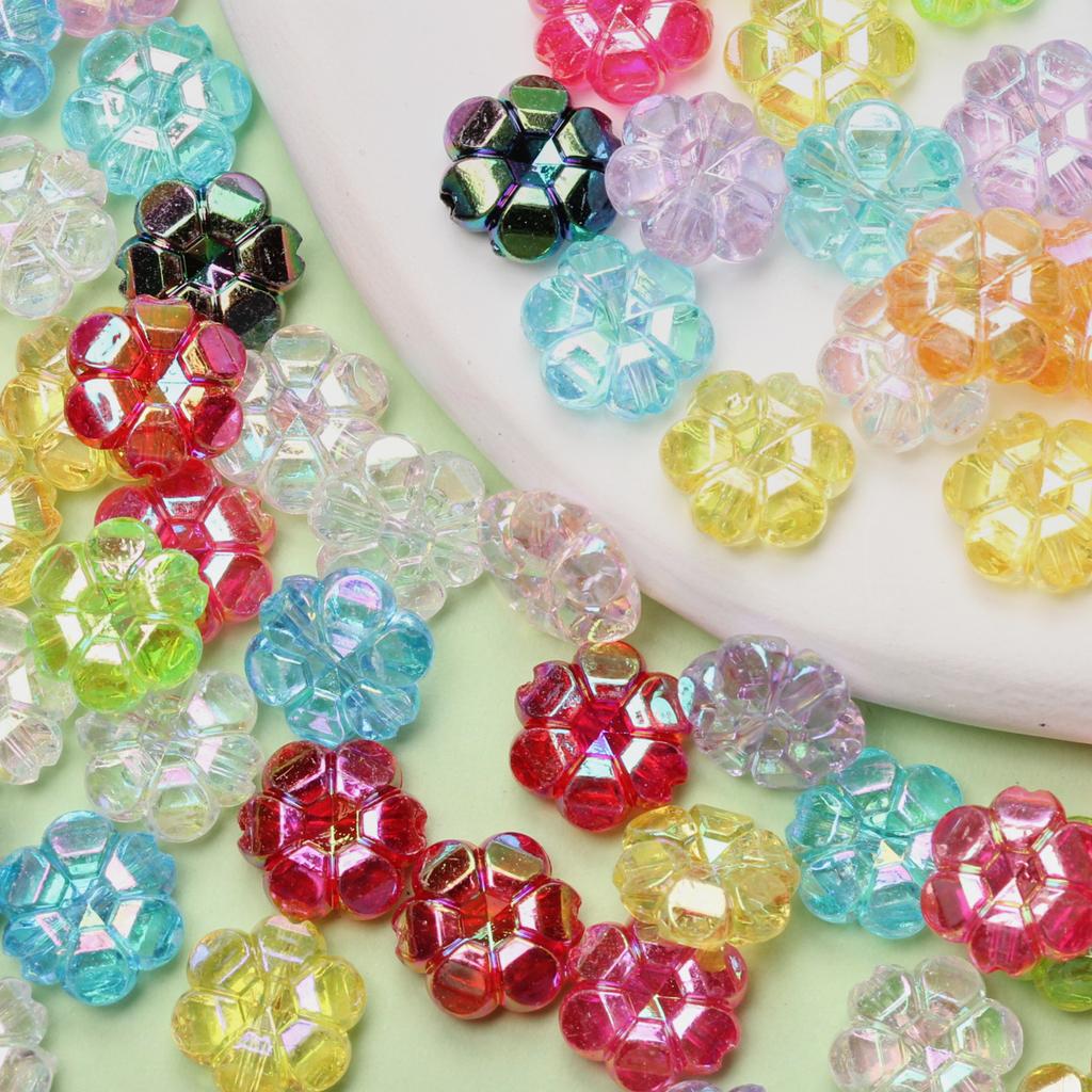 120 шт. красочное ожерелье сливы 10 мм AB прозрачный акрил для изготовления ювелирных изделий своими руками браслет из цветочных бусин случайные смешанные свободные бусины аксессуары