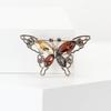 High-Grade Retro Alloy Rhinestone Hollow Butterfly Brooch Exquisite Temperament Women'S Clothing Corsage Jewelry Pin