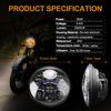 5.75 Inch LED Motorcycle Headlight IP67 Waterproof DRL Turn Signal Projection Headlamp