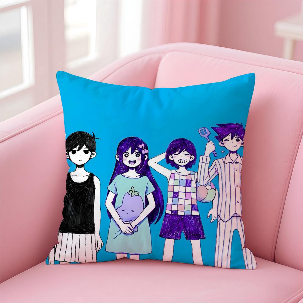 Eerie Indie Japanese Game Anime Kwaii OOmori Cushion Cover Pillow Case Soft Skin Friendly Fabric Concealed Zipper