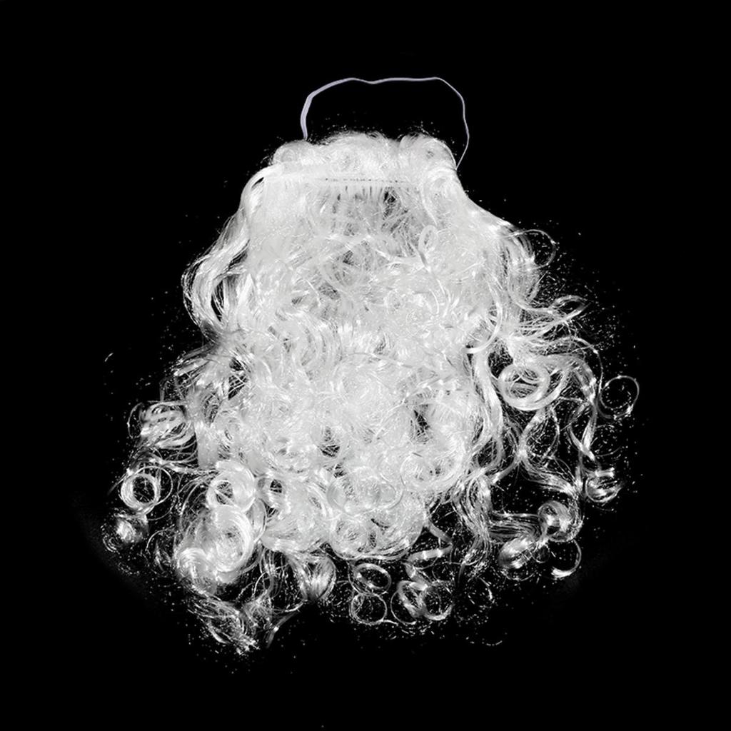 Борода Санта-Клауса Кудрявая Пушистая Костюм Взрослые/Дети Рождественское Выступление Санта Поддельные Белые Усы Руль для Косплей Вечеринки