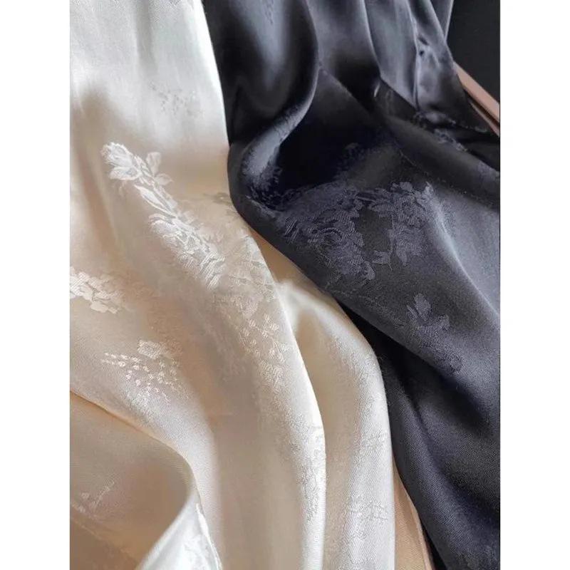 Женские двухцветные жаккардовые атласные брюки широкого кроя