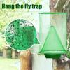 Hanging Fly Trap Indoor Outdoor Garden Farm Barn Ranch Foldable Fly Catcher Bag Heavy Duty Weather-proof Reusable Fly Control Green Cage