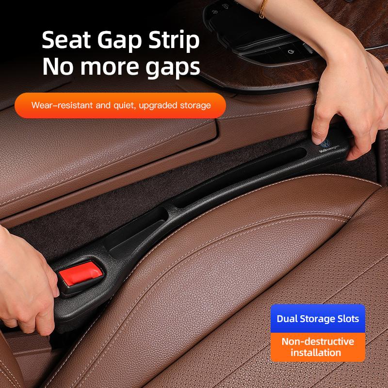 2Pcs Car Seat Gap Filler Strip Leak Proof Storage Accessories For VW GTI Polo Golf MK6 Passat Tiguan Arteon T-ROC Jetta ID.3 CC D333