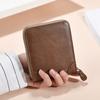 Black Men's Business Wallets Solid Color Short Billfold Purse Fashion Men's Fold Wallets  Gift