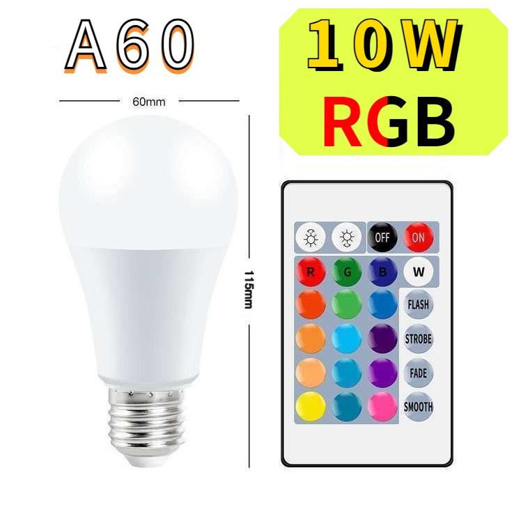 220 В 110 В E27 Светодиодная лампа RGB 20 Вт 15 Вт 10 Вт 5 Вт Светодиодная лампа RGBWW Сменная красочная светодиодная лампа RGBW с ИК-пультом дистанционного управления