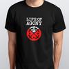 LIFE OF AGONY Хлопковая футболка 100% Мужские футболки Топ Все размеры S M L XL XXL цвета Черный, белый