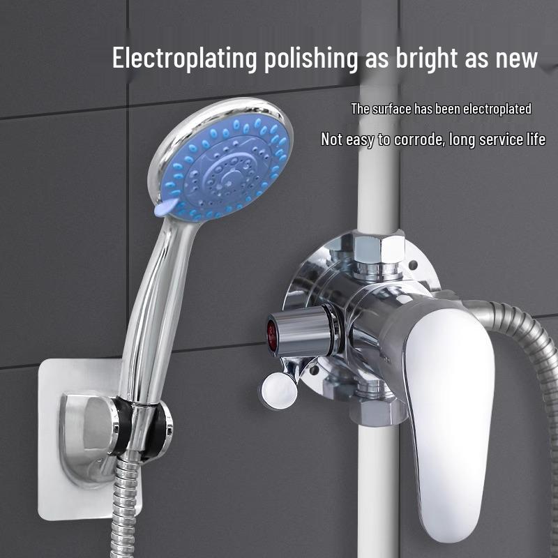 Exposed Shower Mixer Valve with Hot/Cold Faucet and Shower Head for Solar Heaters