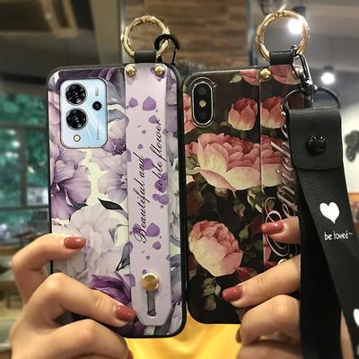 Защитный водонепроницаемый чехол для телефона ZTE Blade V40 Pro, ремешок на запястье, кольцо-держатель для телефона, цветок, пыленепроницаемый, прочный шнурок