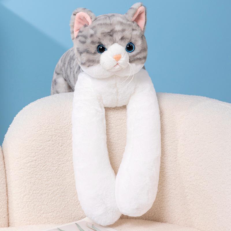Hugging Jilly Laying Cat Plush Doll - Comforting Gift for Girlfriend