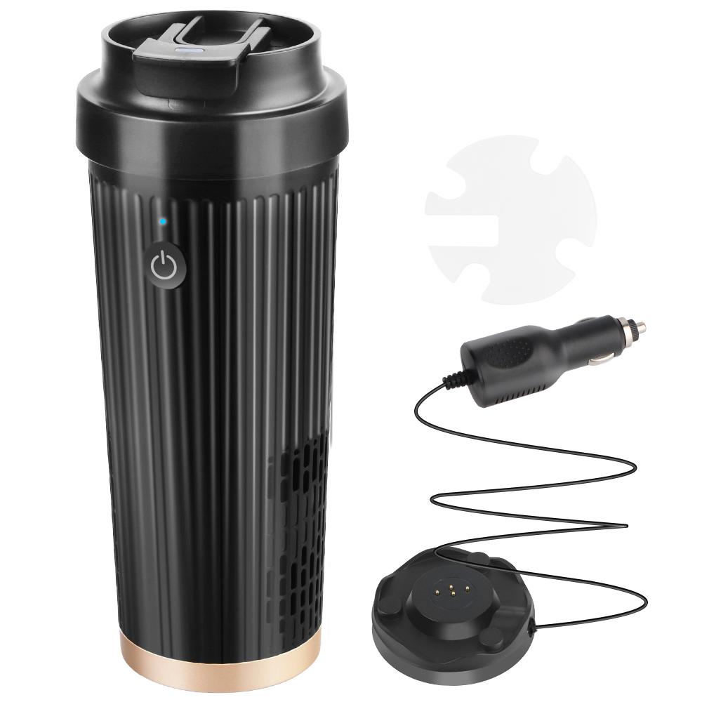 Car Cooling Heating Cup LCD Display 350ML 0° C-60 ° C Cooling/heating 12V Electric Kettle Heat Preservation Water Warmer Bottle