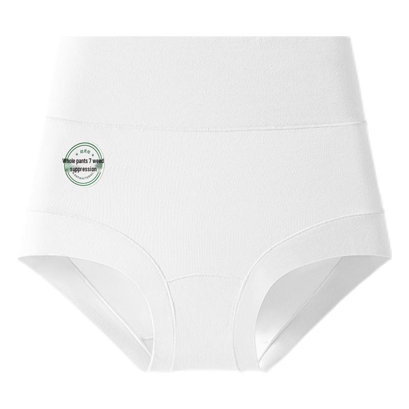 Women's Plus Size High-Waisted Hip-Lifting Flat-Leg Safety Pants with Antibacterial Pure Cotton and Extended Crotch