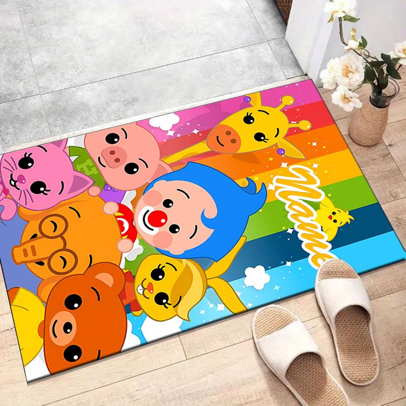 Custom Flim Flim Mat Personalized Name, Polyester Washable Indoor Entryway Rug, Gift for Christmas, Easter, Thanksgiving Day