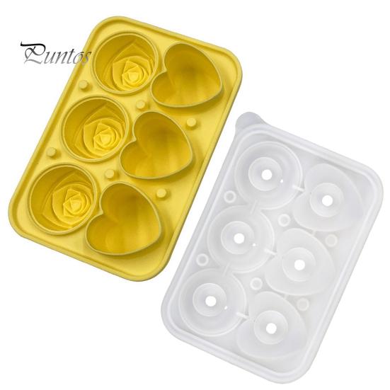 Привлекательная термостойкая антипригарная машина для изготовления кубиков льда в форме сердца, лоток для кубиков льда, форма для розы, принадлежности для вечеринок