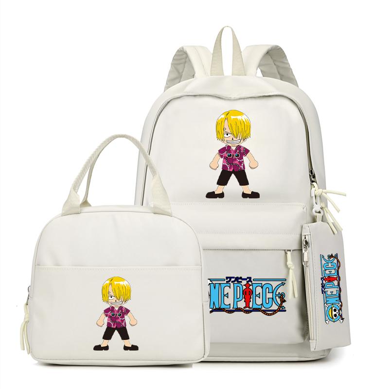 Цельный рюкзак в стиле аниме, 3 шт./компл., рюкзак для девочек-подростков, школьный рюкзак с сумкой для обеда, сумка для книг, удобная дорожная сумка