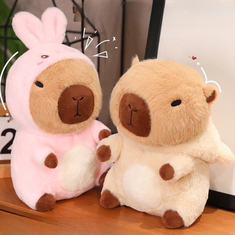 22Cm Simulation Cross Dressing Capybara Plush Toy Cloth Doll Cute Doll Capibara Anime Fluffty Toy Soft Capybara Plush Doll