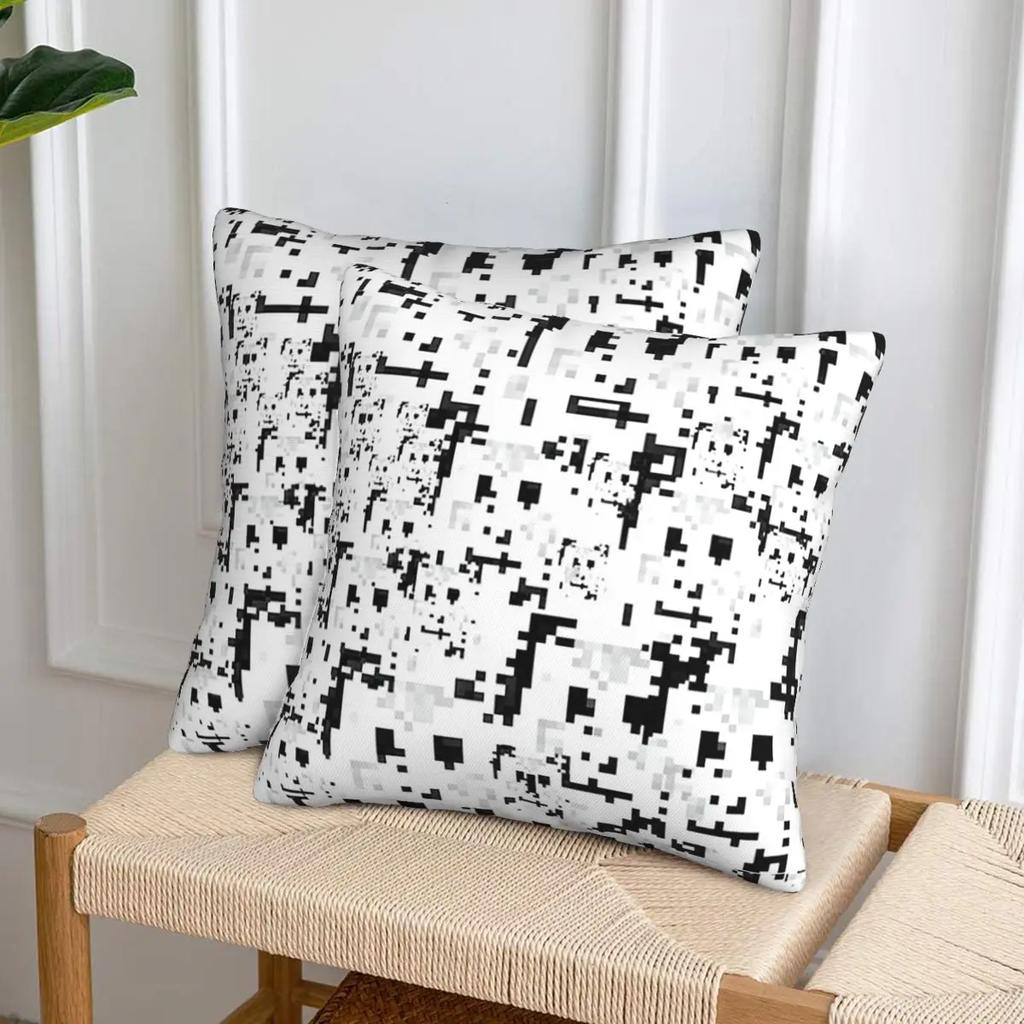 Anti Facial Recognition 2 Pcs Square Pillowcase Pillow Cover Cushion Decor Comfort Throw Pillow For Home Bedroom