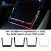 Для Tesla Model Y Juniper 2025 2026 Highland Model 3 2024-UP Grand Starry Atmosphere Отделка Светодиодная Автомобильная Беспроводная Зарядка Рамка Свет