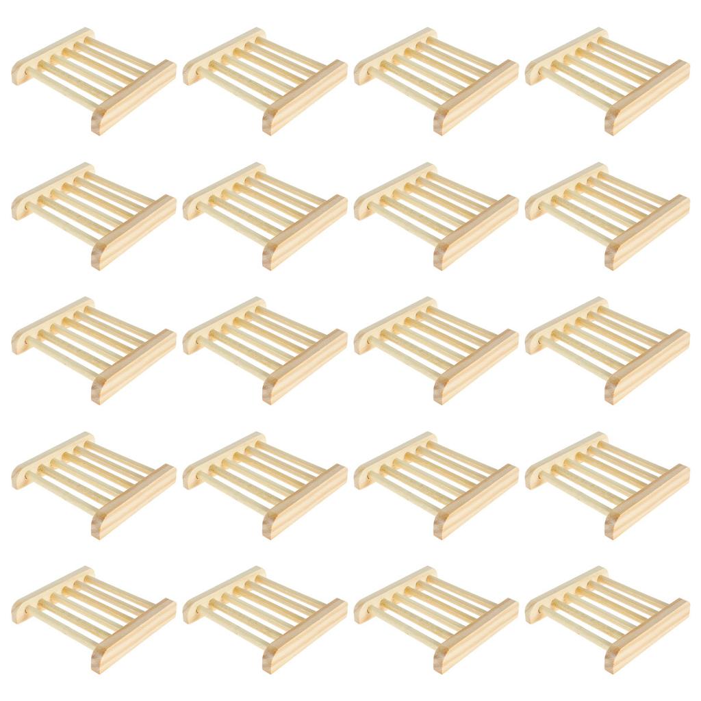 10/20/30 шт. Натуральная бамбуковая мыльница для мыла, подставка, деревянный футляр-поднос, устойчивый к плесени, дренажный, аксессуар для ванной комнаты