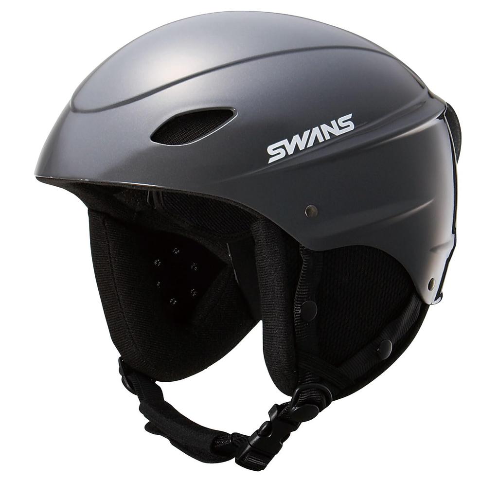 SWANS Ski Snowboard Helmet for Adults P1 GMR Gunmetal L Size H-451R (58cm-64cm)