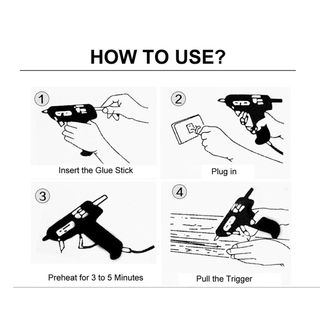 Набор из 50 прозрачных клеевых стержней горячего расплава для поделок своими руками и ремонта - 7 мм x 150 мм