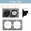 BSEED настенный сенсорный выключатель 1/2/3 клавиши, 1-клавишный, стеклянный, сенсорные выключатели Плюс, розетка EU Type-C USB, 20 Вт, розетки для питания, быстрая зарядка 2,1 А