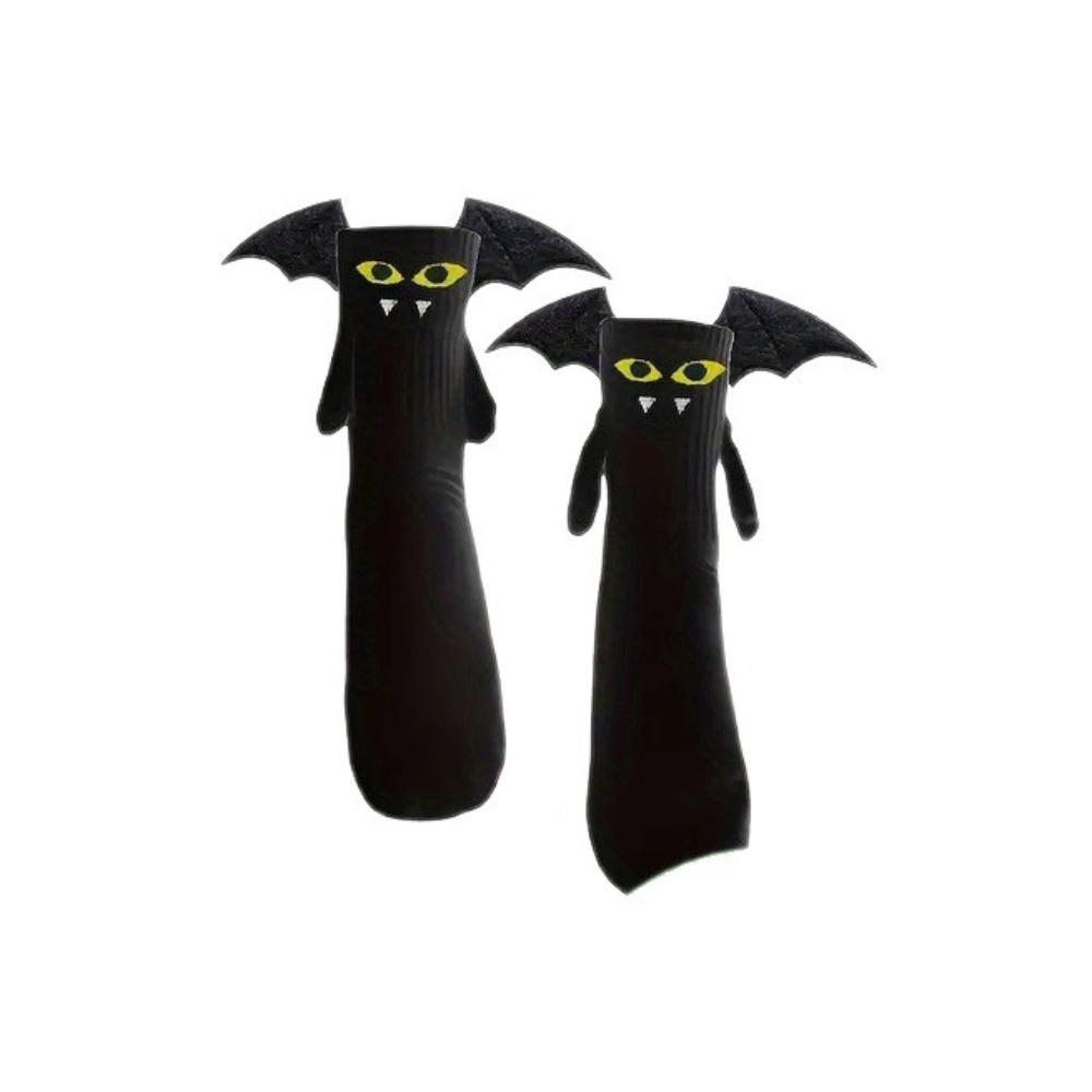 Hand-holding Design Halloween Socks Breathable Couple Socks Stretchy Magnetic Socks  Photo Prop