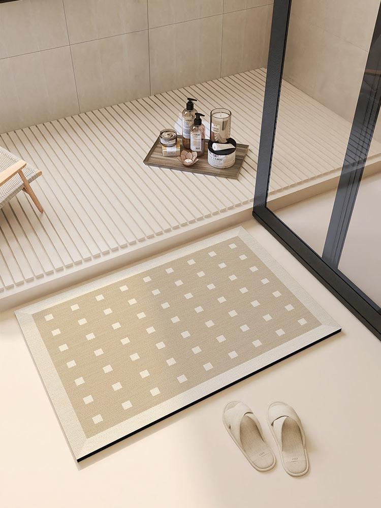 Коврик для ванной Ins Коврик для ванной комнаты Впитывающий противоскользящий коврик для душа Быстросохнущий коврик для пола Туалетный коврик Коврик для двери Моющийся