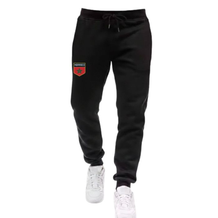 Ensemble foot homme Style Maroc - Maillot et Jogging Noir- Spécial Été - - Rouge