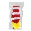 Pet Christmas Scarf Cute Thickened Warm Striped Knit Winter Scarf with Fur Ball for Cats and Dogs