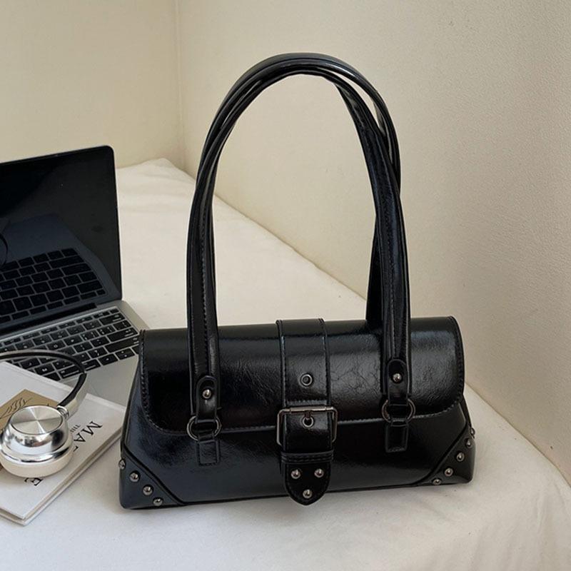 Вместительная ретро-сумка женская осенне-зимняя универсальная новая нишевая на плечо подмышку рабочая сумка для поездок