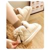 Cute Warm Ankle Boots Winter Women's Bow Warmth Plush Bow Cotton Shoes 2025 New Waterproof Down Cloth Short Barrel Snow Boots