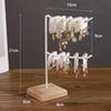Solid Wood & Iron Earring Display Stand for Jewelry, Keychains, and Bracelets