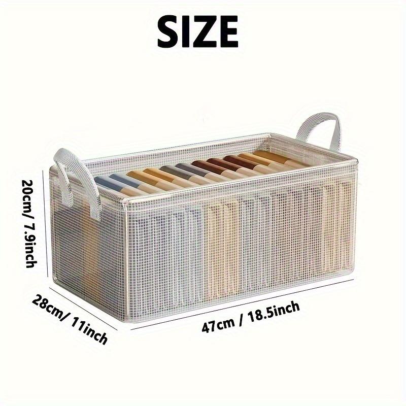Foldable Clothes Storage Box with Steel Frame Used In Wardrobe for Clothes and Pants Storage and Organization Shelf Baskets