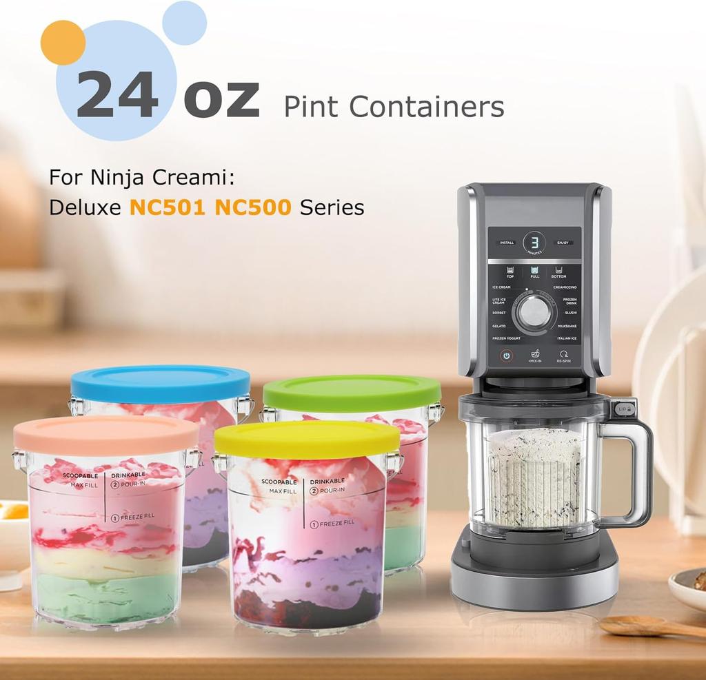 Luxury ice cream machine special storage Cup (suitable for NC500/NC501) color 4PCS