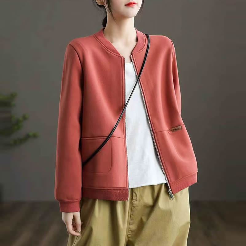 Sports Casual Baseball Jacket Loose Fit Outerwear for Women