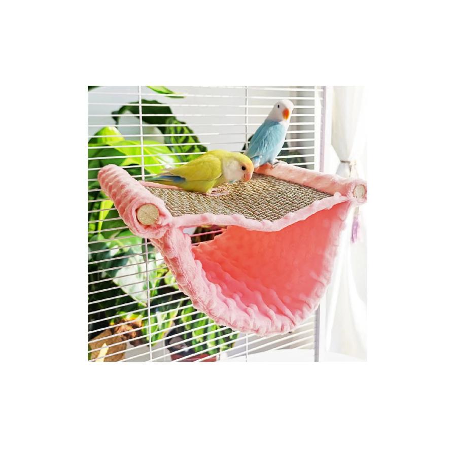 Parrot Hammock Bed Easy to Hang Bird Swing Bed Hanging Bird Nest Soft Soft Fabric Pet Accessory Play and Rest for Small Birds