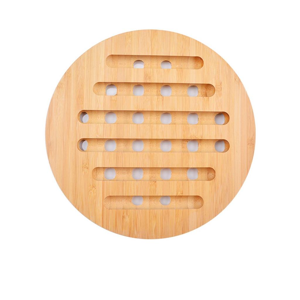 Hollow Eco-friendly Bamboo Natural Heat Resistant Dishes Holder Pot Trivet Pan Stand Insulation Mat