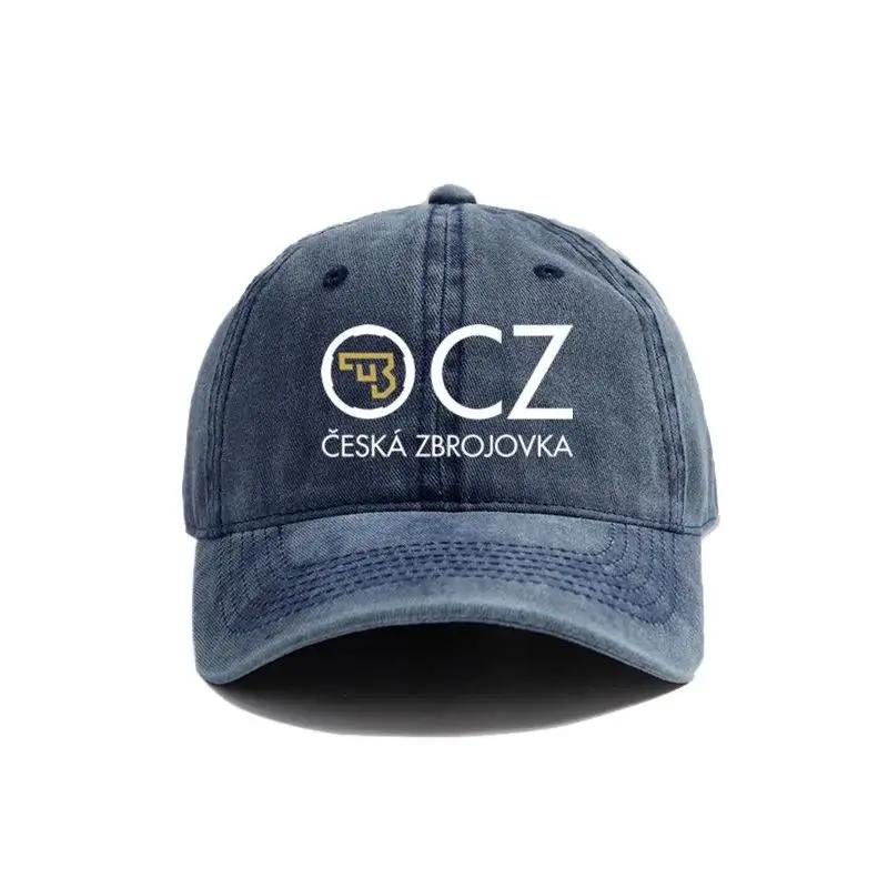 2025 Кепки Ceska Zbrojovka Потертые Шляпы Кепка CZ Firearms Мужские Женские Ретро Для улицы Летние Регулируемые Кепки Мода