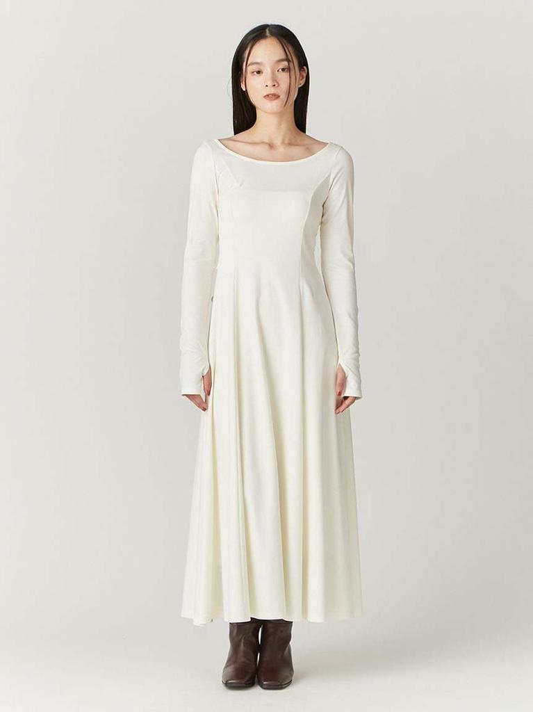 FRAY Back Ribbon Cut Dress FWCO251014 WHT I.D. Women's