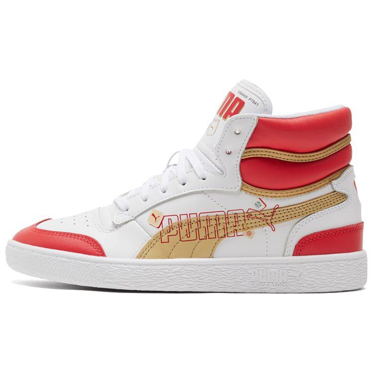 PUMA Ralph Sampson Year Of Ox Mid Shoes White/Red/Gold 382290-01