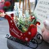 Reusable Sleigh Car Ornament Durable Santa Claus Sled Figurine Christmas Sleigh Ornament Desktop